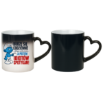 Kubek "Budzę się codziennie rano, a potem idiotów spotykam"