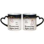 Zestaw kubków z imieniem "Tworzymy fajną parę"