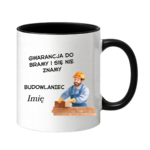 Kubek z dowolnym imieniem "Budowlaniec"