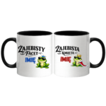 Zestaw kubków z imieniem "Żajebisty facet, żajebista kobieta"