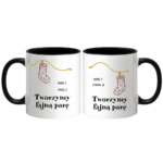 Zestaw kubków z imieniem "Tworzymy fajną parę"