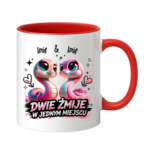 Kubek z dowolnymi imionami "Dwie żmije w jednym miejscu"