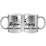 Zestaw kubków z imieniem "Razem lepiej"