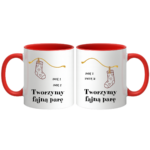 Zestaw kubków z imieniem "Tworzymy fajną parę"