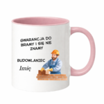 Kubek z dowolnym imieniem "Budowlaniec"