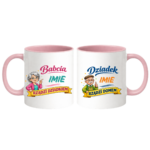 Zestaw kubków z imieniem "Babcia, dziadek"