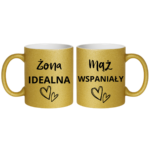 Zestaw kubków "Żona idealna, mąż wspaniały"