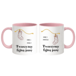 Zestaw kubków z imieniem "Tworzymy fajną parę"