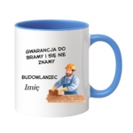 Kubek z dowolnym imieniem "Budowlaniec"