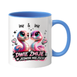 Kubek z dowolnymi imionami "Dwie żmije w jednym miejscu"