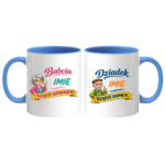 Zestaw kubków z imieniem "Babcia, dziadek"