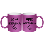Zestaw kubków "Żona idealna, mąż wspaniały"