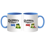 Zestaw kubków z imieniem "Żajebisty facet, żajebista kobieta"