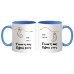 Zestaw kubków z imieniem "Tworzymy fajną parę"