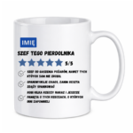 Kubek z dowolnym imieniem "Szef tego pierdolnika"