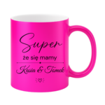 Kubek z dowolnymi imionami "Super, że się mamy"