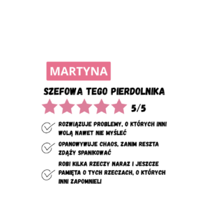 Kubek z dowolnym imieniem "Szefowa tego pierdolnika"