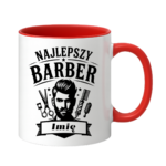 Kubek z dowolnym imieniem "Najlepszy barber"