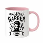 Kubek z dowolnym imieniem "Najlepszy barber"