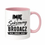 Kubek z dowolnym imieniem "Seksowny brodacz"