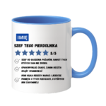 Kubek z dowolnym imieniem "Szef tego pierdolnika"
