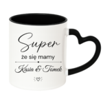 Kubek z dowolnymi imionami "Super, że się mamy"