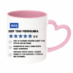 Kubek z dowolnym imieniem "Szef tego pierdolnika"