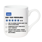 Kubek z dowolnym imieniem "Szef tego pierdolnika"