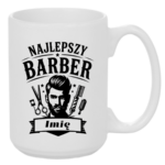 Kubek z dowolnym imieniem "Najlepszy barber"