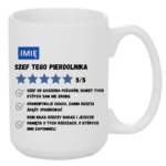 Kubek z dowolnym imieniem "Szef tego pierdolnika"
