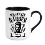 Kubek z dowolnym imieniem "Najlepszy barber"