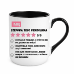 Kubek z dowolnym imieniem "Szefowa tego pierdolnika"