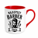 Kubek z dowolnym imieniem "Najlepszy barber"
