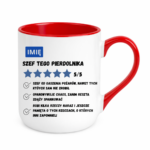 Kubek z dowolnym imieniem "Szef tego pierdolnika"