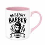 Kubek z dowolnym imieniem "Najlepszy barber"