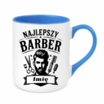 Kubek z dowolnym imieniem "Najlepszy barber"