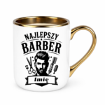 Kubek z dowolnym imieniem "Najlepszy barber"