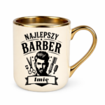 Kubek z dowolnym imieniem "Najlepszy barber"