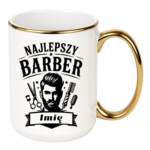 Kubek z dowolnym imieniem "Najlepszy barber"
