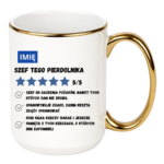 Kubek z dowolnym imieniem "Szef tego pierdolnika"