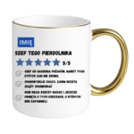 Kubek z dowolnym imieniem "Szef tego pierdolnika"