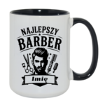 Kubek z dowolnym imieniem "Najlepszy barber"