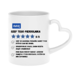 Kubek z dowolnym imieniem "Szef tego pierdolnika"