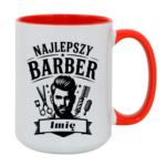 Kubek z dowolnym imieniem "Najlepszy barber"