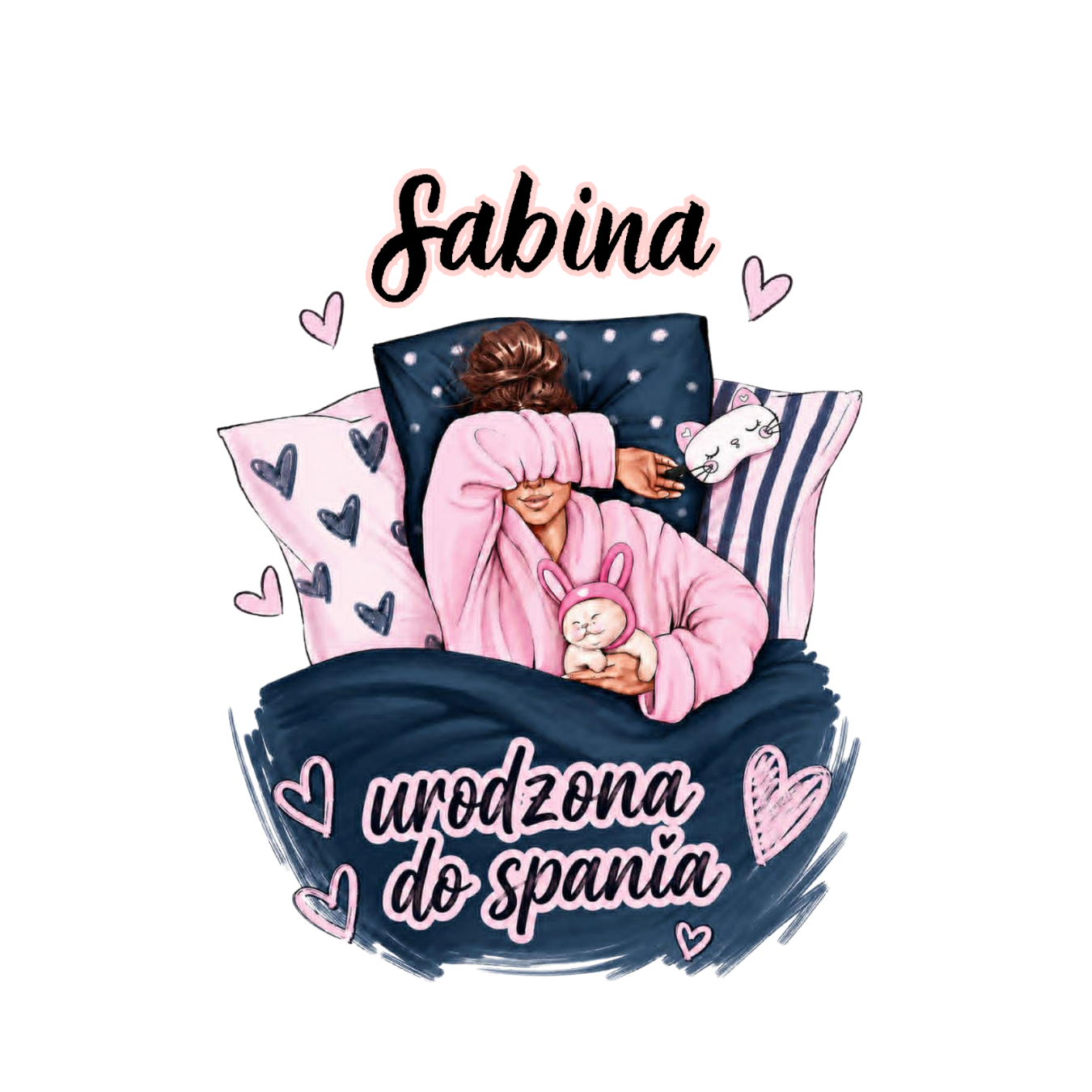 30 Kubek z dowolnym imieniem "Urodzona do spania"