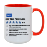 Kubek z dowolnym imieniem "Szef tego pierdolnika"