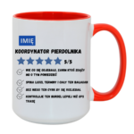 Kubek z dowolnym imieniem "Koordynator pierdolnika"