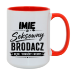 Kubek z dowolnym imieniem "Seksowny brodacz"