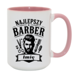Kubek z dowolnym imieniem "Najlepszy barber"