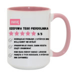 Kubek z dowolnym imieniem "Szefowa tego pierdolnika"